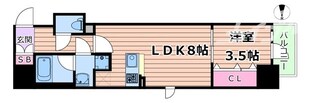 レジュールアッシュ谷町四丁目グランクラスの物件間取画像